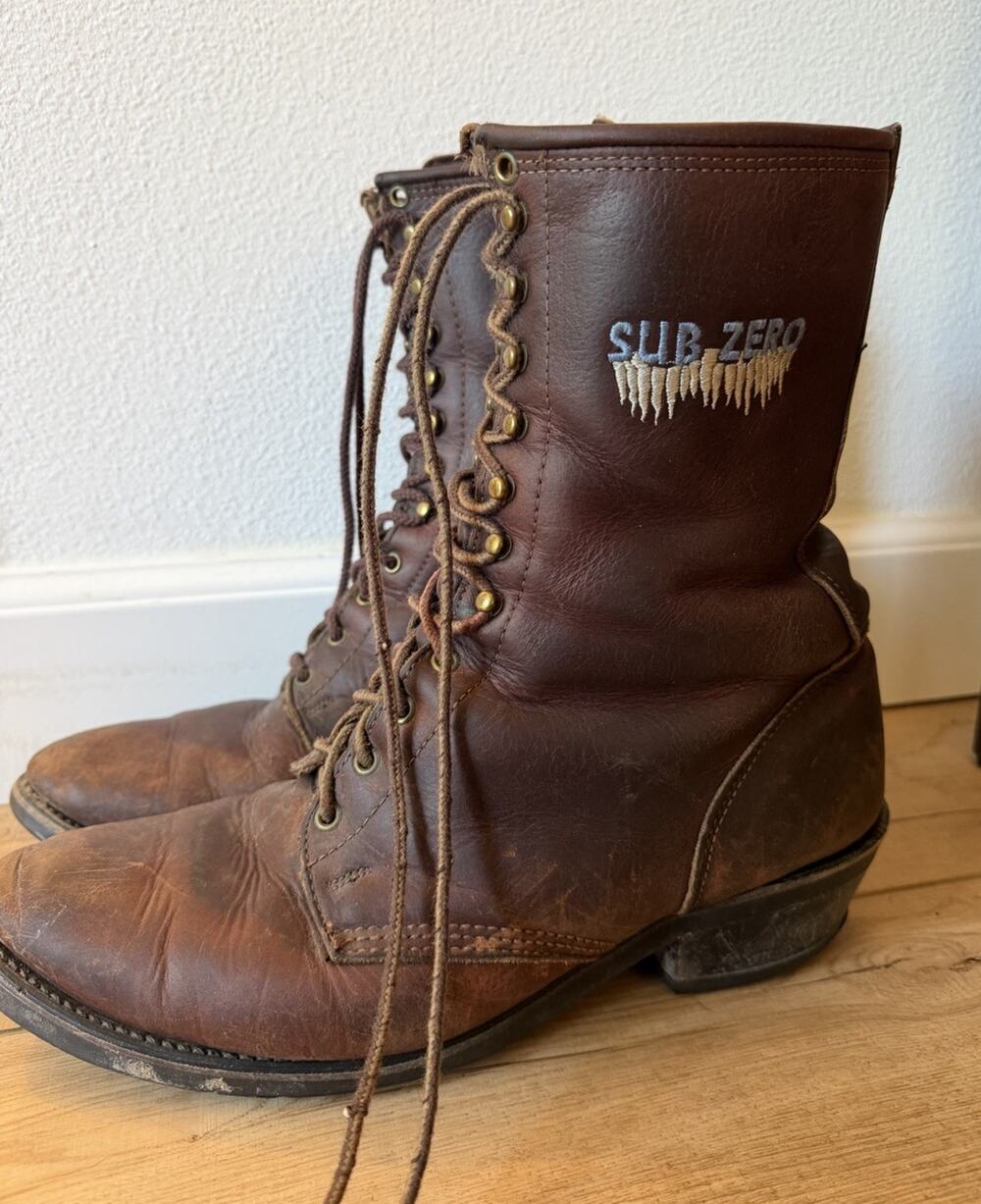Double H 9581 Sub Zero Packer Boots Mens 11 EE Brown Leather Lace Up Insulated